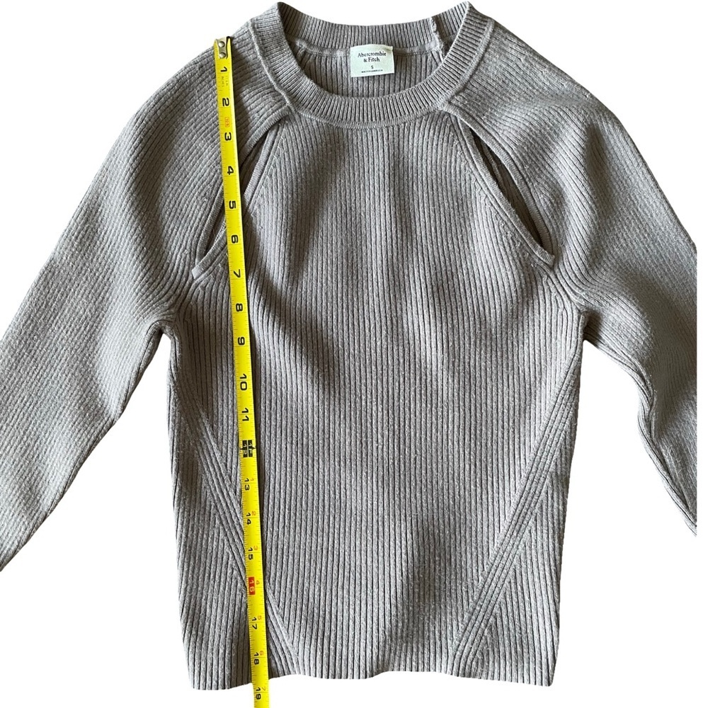 Abercrombie & Fitch Ribbed Cutout Long Sleeve Top Women’s Small - Picture 8 of 8